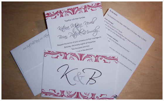 I designed their wedding invites return postcards directions card and 