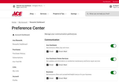 Preference Center Thumbnail